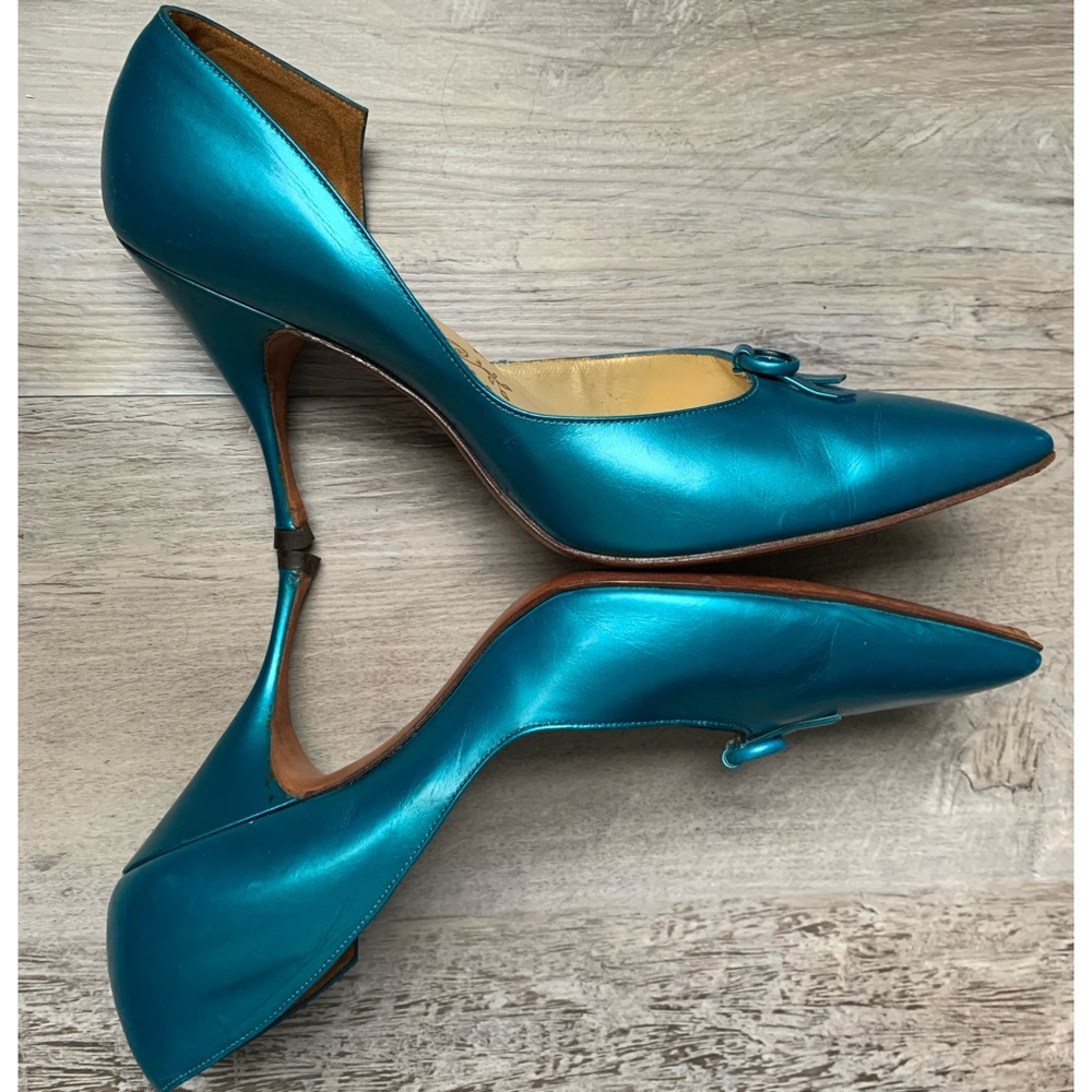 vintage Goudchaux’s Custom Craft pearl blue heels
